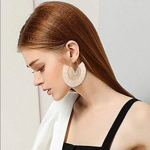 Blue tassel earrings